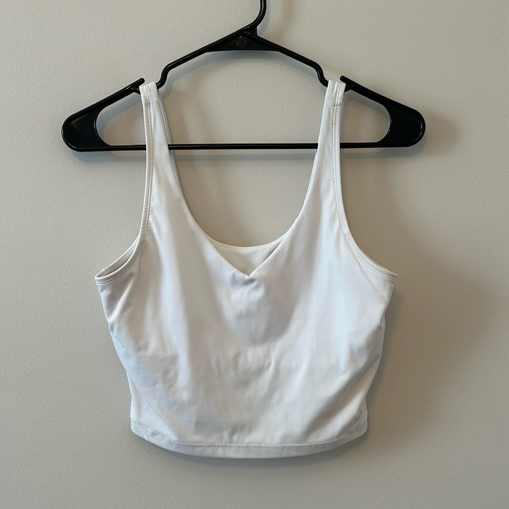 VGUC The Gym People Longline Sports Bra, White, S